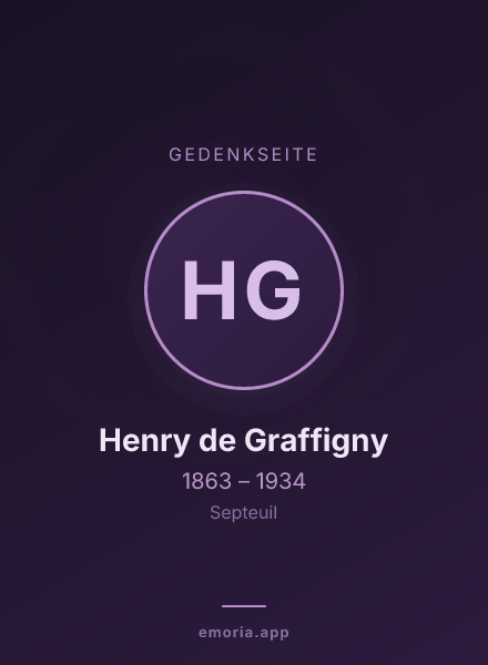 Gedenkportrait von Henry de Graffigny