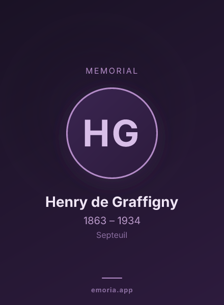 Memorial portrait of Henry de Graffigny