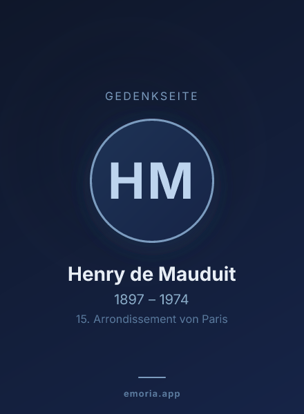 Gedenkportrait von Henry de Mauduit