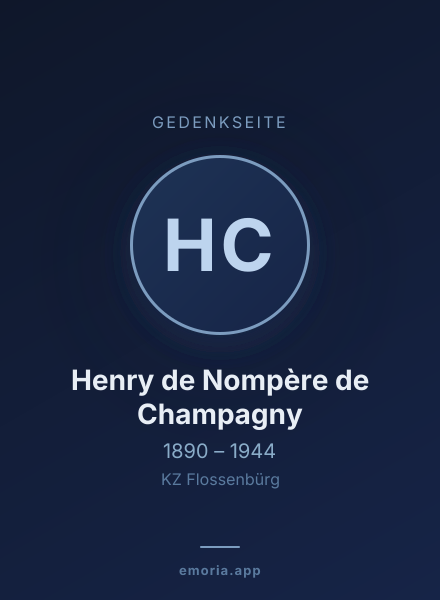 Gedenkportrait von Henry de Nompère de Champagny