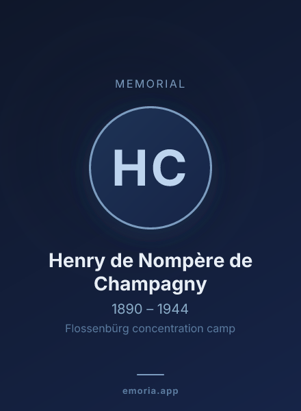 Memorial portrait of Henry de Nompère de Champagny