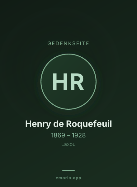 Gedenkportrait von Henry de Roquefeuil