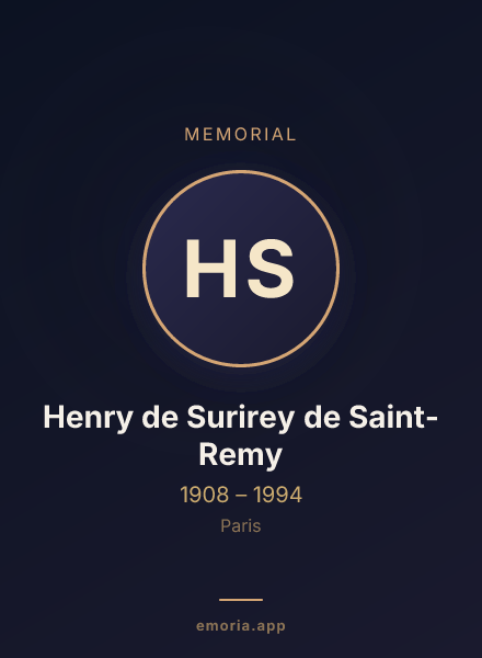 Memorial portrait of Henry de Surirey de Saint-Remy