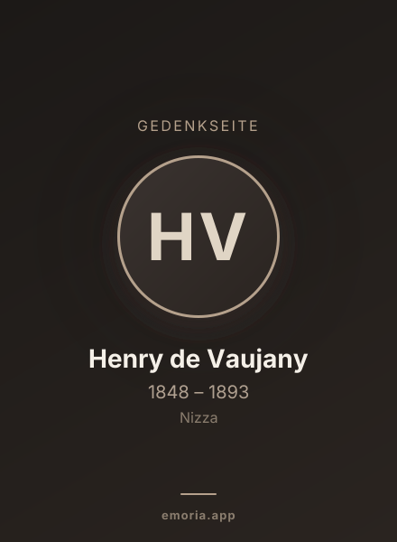 Gedenkportrait von Henry de Vaujany