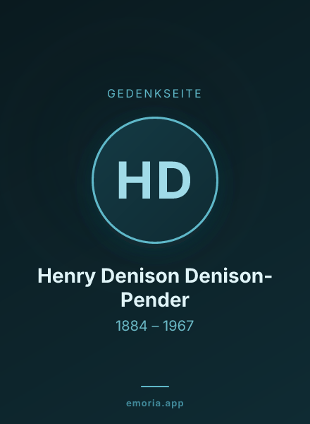 Gedenkportrait von Henry Denison Denison-Pender