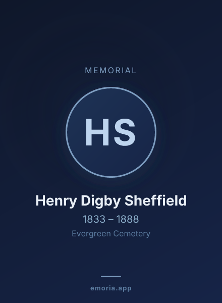 Memorial portrait of Henry Digby Sheffield