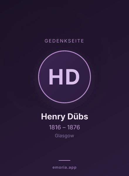 Gedenkportrait von Henry Dübs