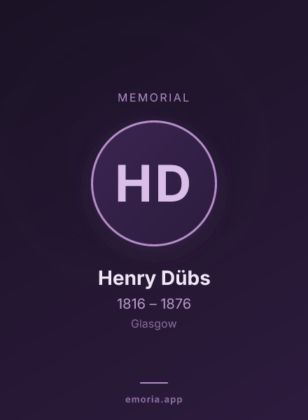 Memorial portrait of Henry Dübs