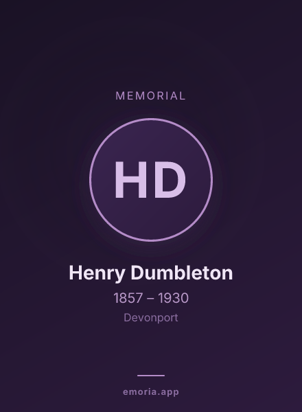 Memorial portrait of Henry Dumbleton