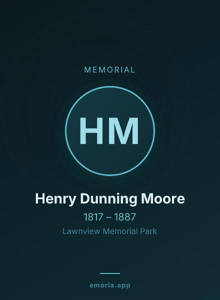 Memorial portrait of Henry Dunning Moore