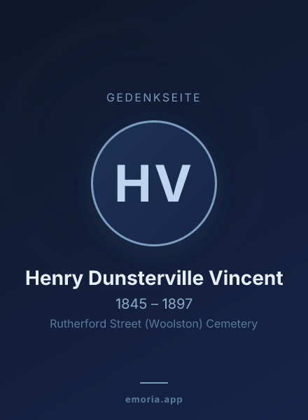 Gedenkportrait von Henry Dunsterville Vincent