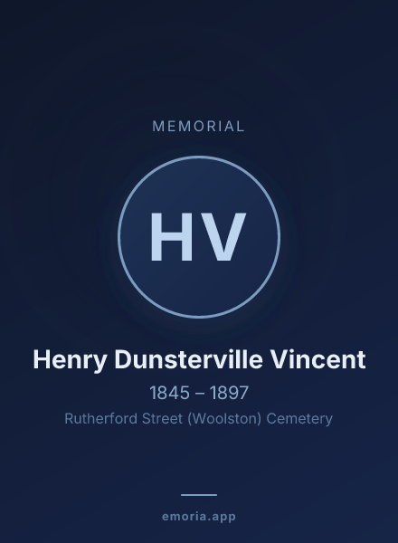 Memorial portrait of Henry Dunsterville Vincent