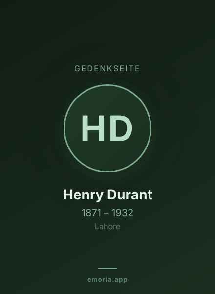 Gedenkportrait von Henry Durant