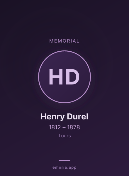 Memorial portrait of Henry Durel