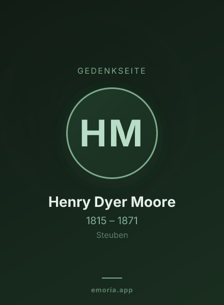 Gedenkportrait von Henry Dyer Moore