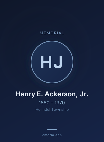 Memorial portrait of Henry E. Ackerson, Jr.