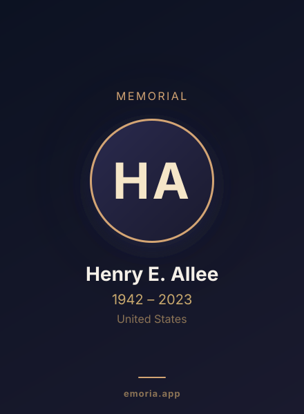 Memorial portrait of Henry E. Allee