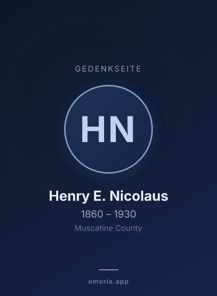 Gedenkportrait von Henry E. Nicolaus