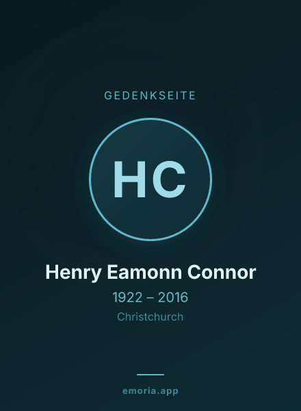 Gedenkportrait von Henry Eamonn Connor