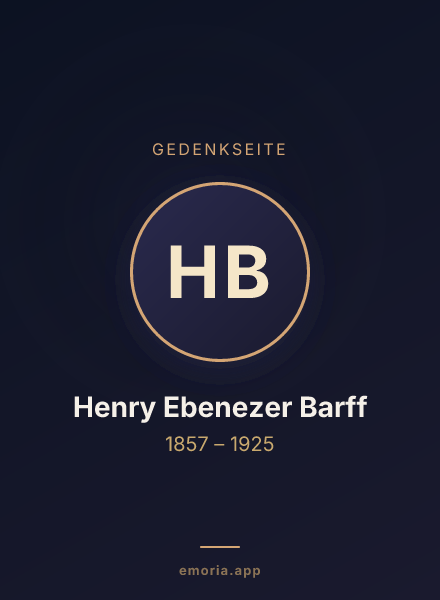 Gedenkportrait von Henry Ebenezer Barff