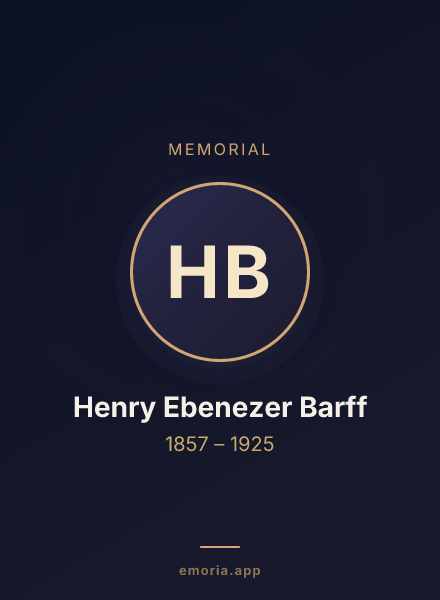 Memorial portrait of Henry Ebenezer Barff