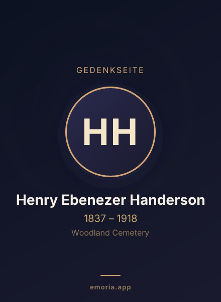 Gedenkportrait von Henry Ebenezer Handerson