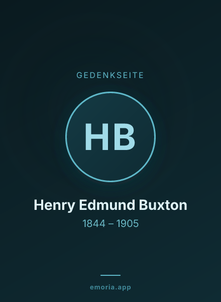 Gedenkportrait von Henry Edmund Buxton