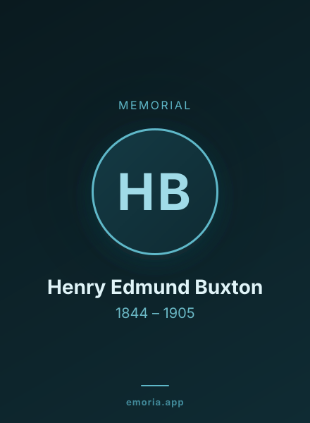 Memorial portrait of Henry Edmund Buxton