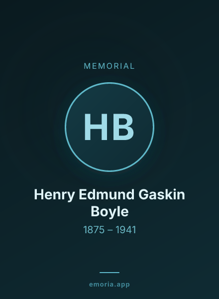 Memorial portrait of Henry Edmund Gaskin Boyle