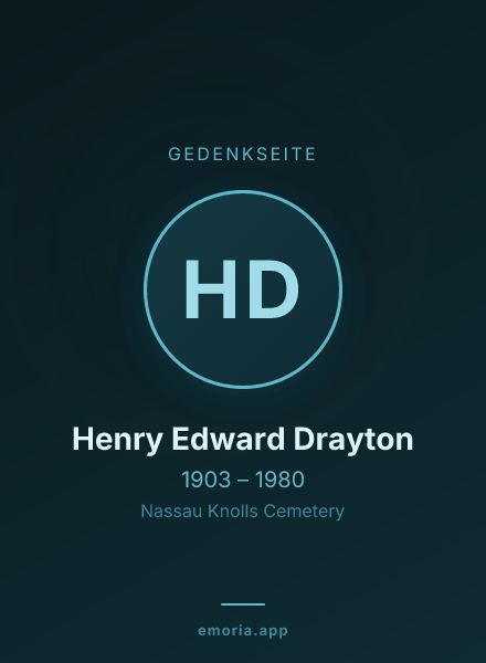 Gedenkportrait von Henry Edward Drayton