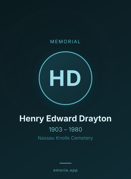 Memorial portrait of Henry Edward Drayton