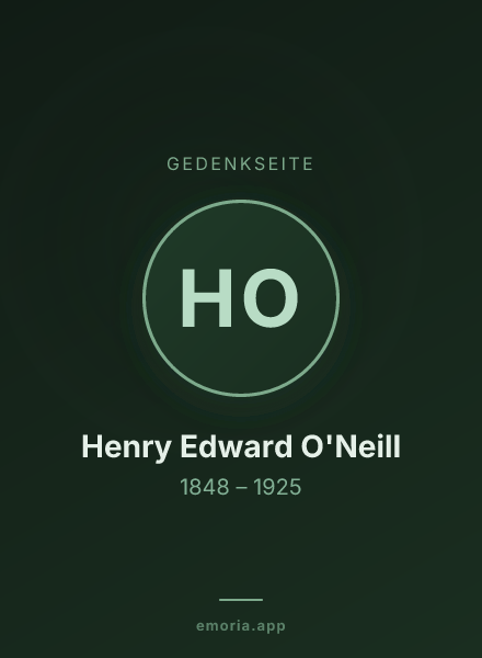 Gedenkportrait von Henry Edward O'Neill