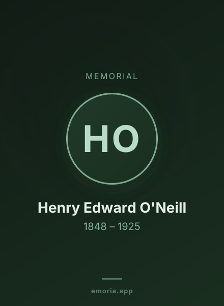 Memorial portrait of Henry Edward O'Neill