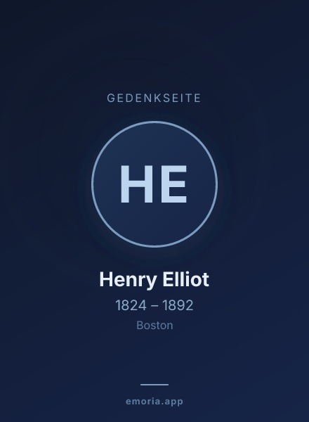 Gedenkportrait von Henry Elliot