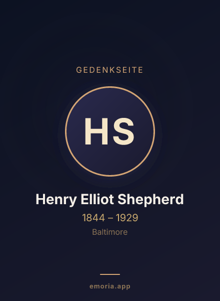 Gedenkportrait von Henry Elliot Shepherd