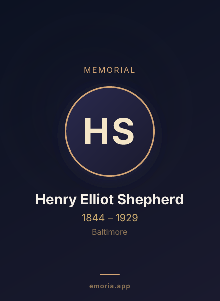 Memorial portrait of Henry Elliot Shepherd