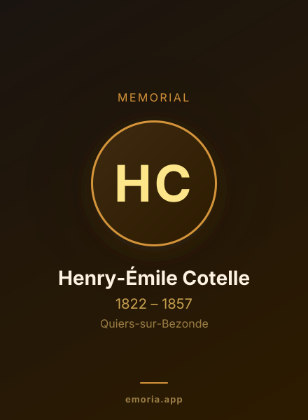 Memorial portrait of Henry-Émile Cotelle