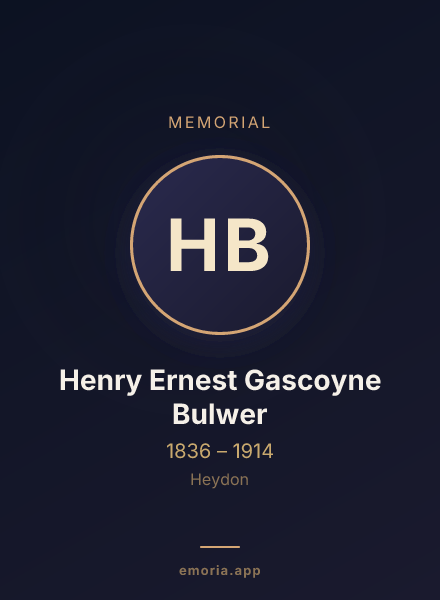 Memorial portrait of Henry Ernest Gascoyne Bulwer