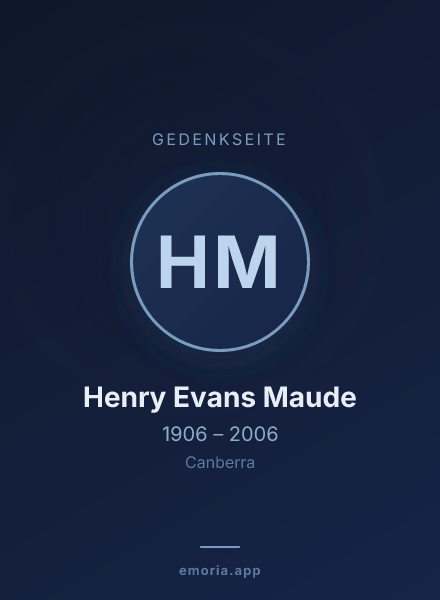 Gedenkportrait von Henry Evans Maude