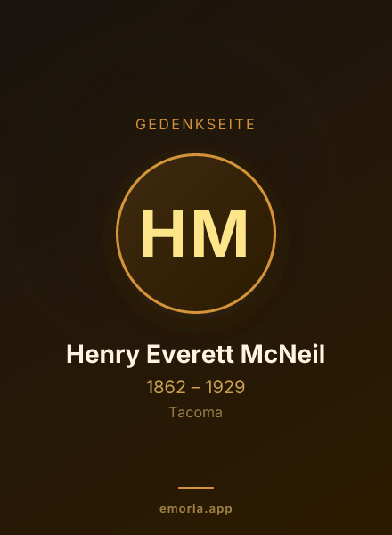 Gedenkportrait von Henry Everett McNeil