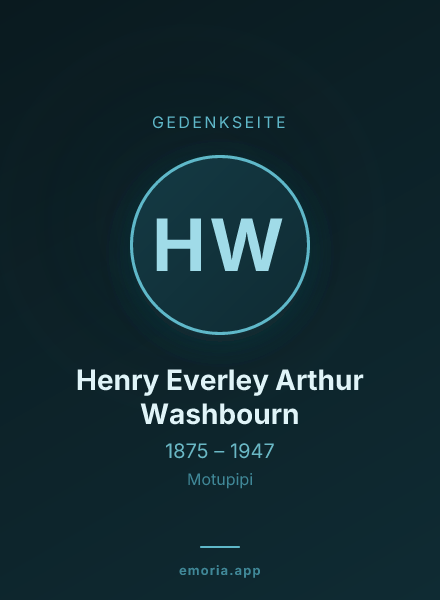 Gedenkportrait von Henry Everley Arthur Washbourn