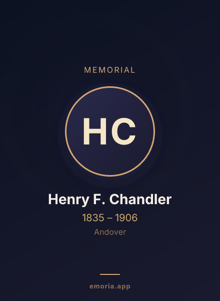Memorial portrait of Henry F. Chandler