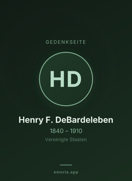 Gedenkportrait von Henry F. DeBardeleben
