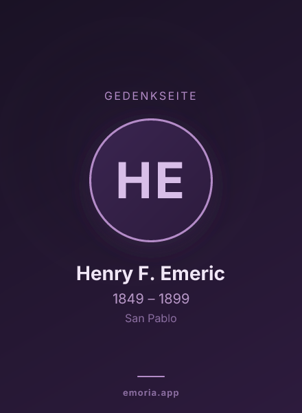 Gedenkportrait von Henry F. Emeric