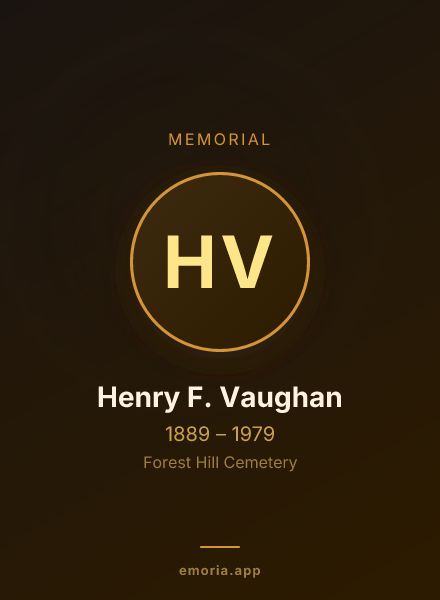 Memorial portrait of Henry F. Vaughan