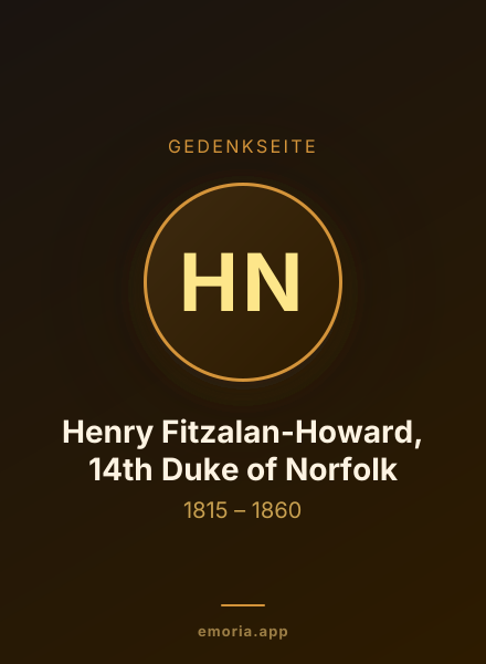 Gedenkportrait von Henry Fitzalan-Howard, 14th Duke of Norfolk