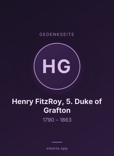 Gedenkportrait von Henry FitzRoy, 5. Duke of Grafton