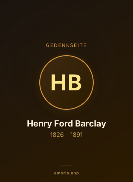 Gedenkportrait von Henry Ford Barclay