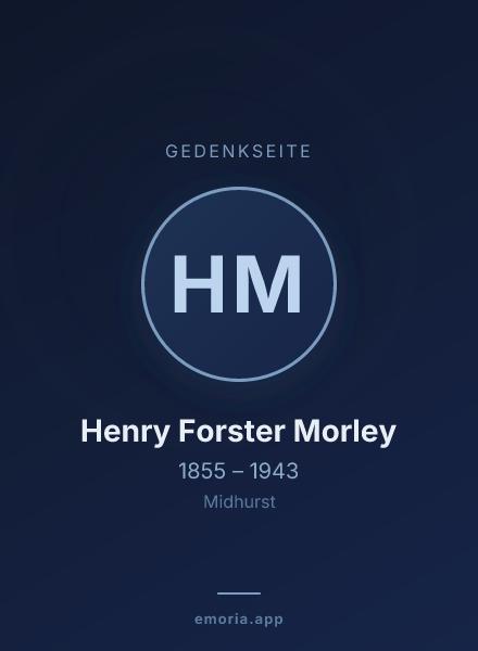 Gedenkportrait von Henry Forster Morley