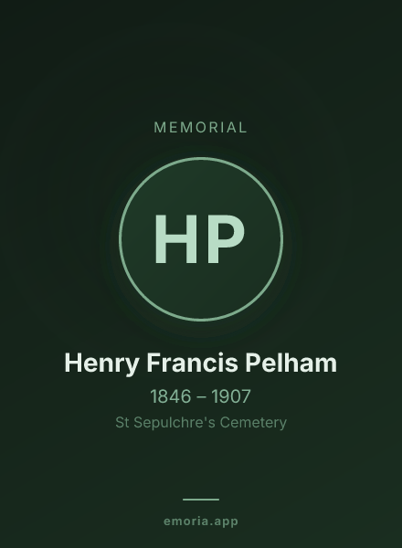 Memorial portrait of Henry Francis Pelham